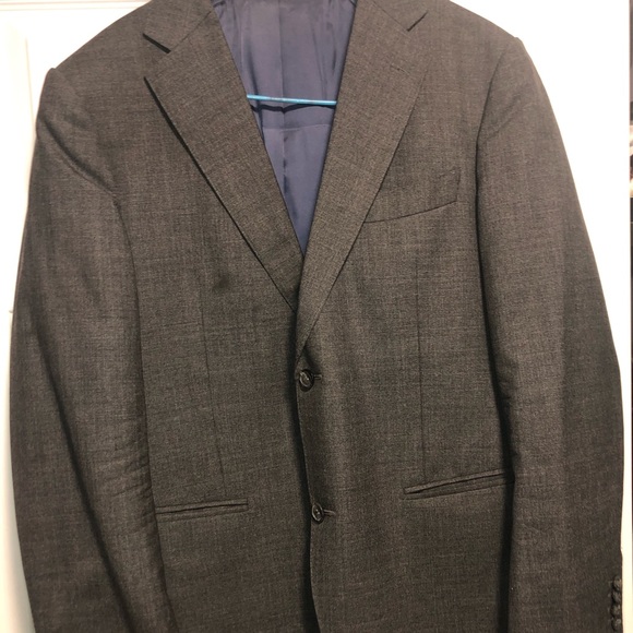 Wool Suit 38R Gray Vitale Barberis Canonico Italy - Picture 2 of 5